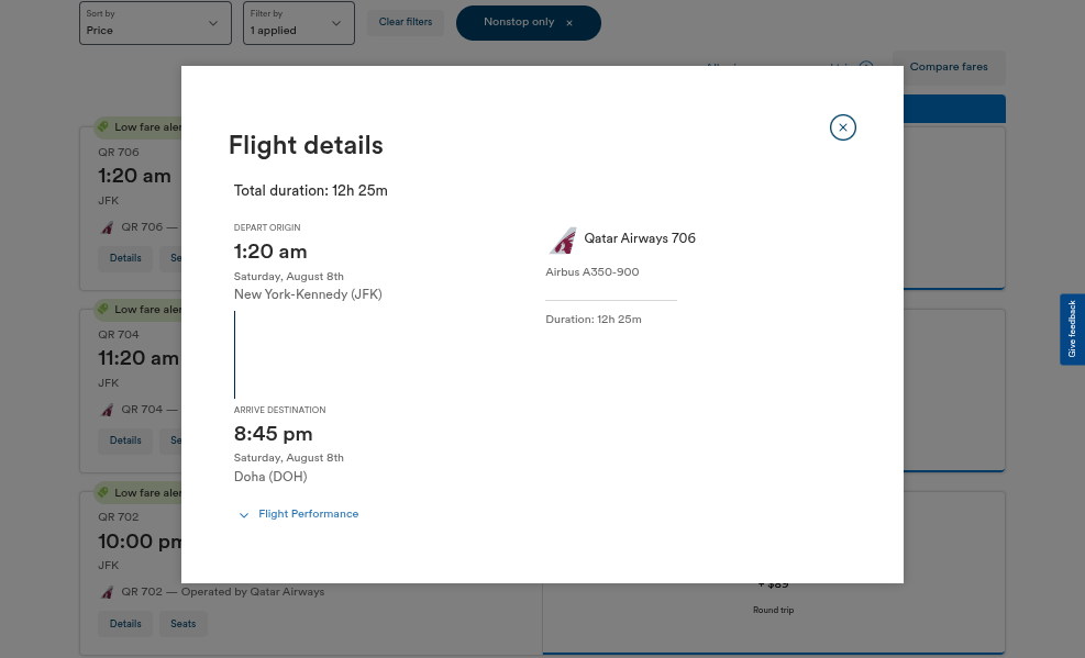 Click on Flight details…
