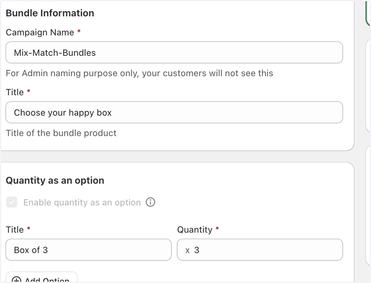 Now click on "View Bundle in Shopify Admin