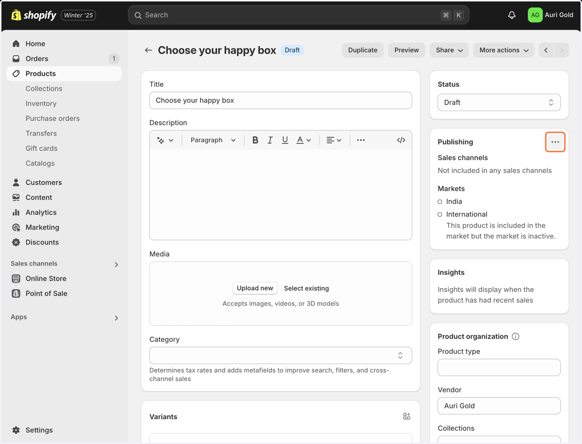 Click on Manage