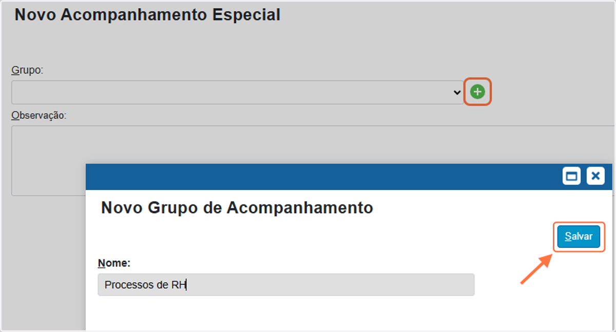 Salvar o grupo