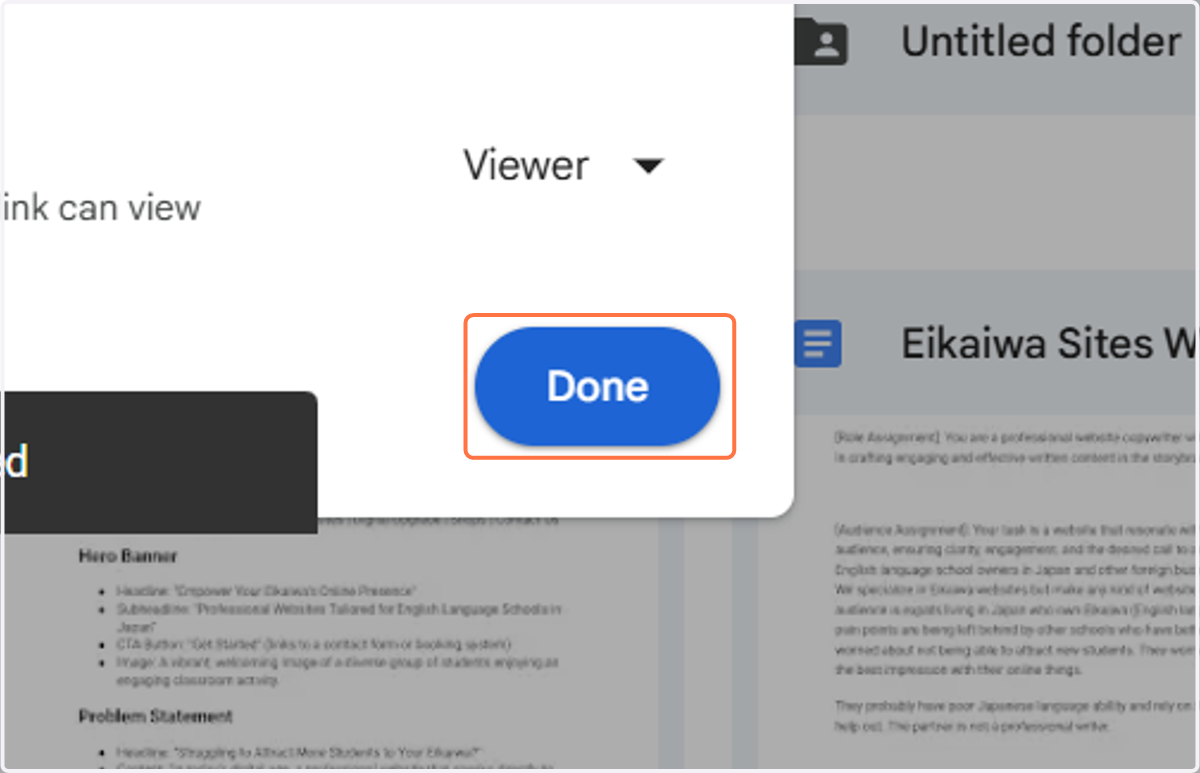 Click on Done