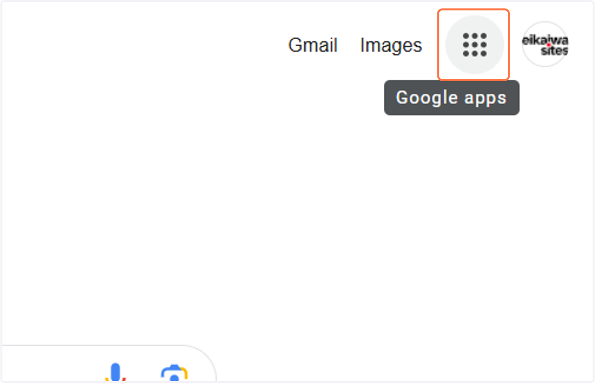 Click on Google apps
