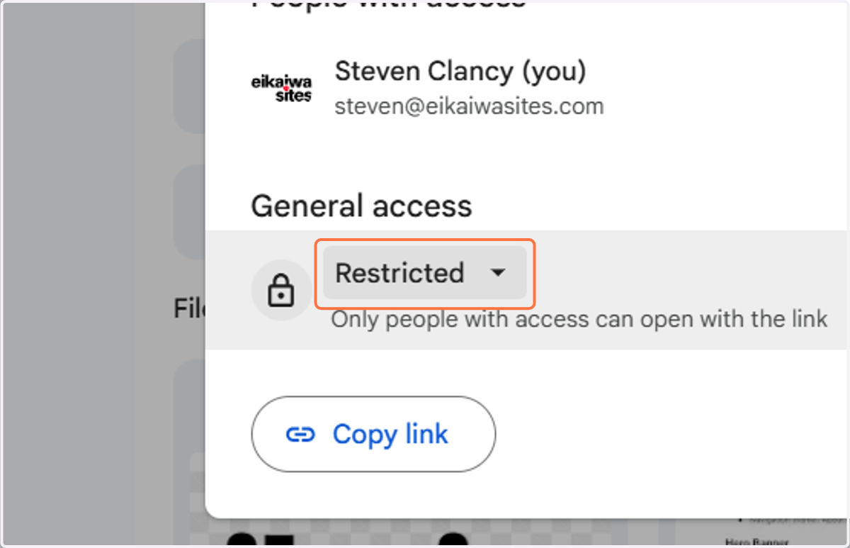 Click on Restricted