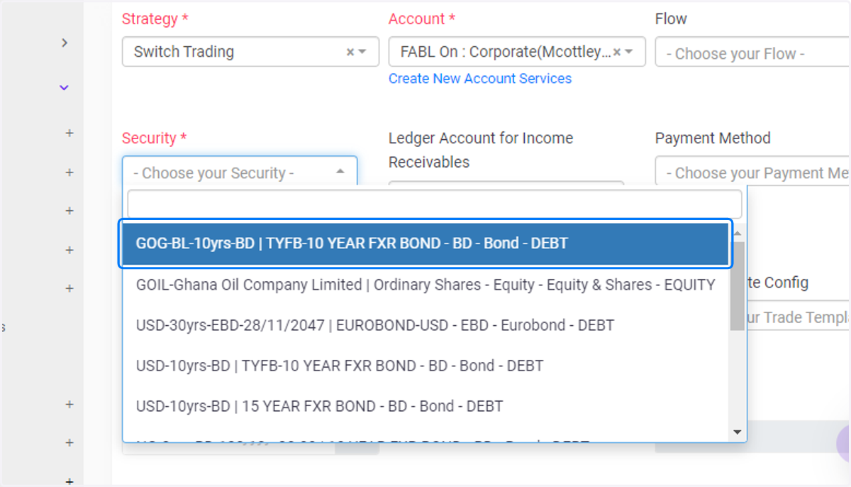 Click on GOG-BL-10yrs-BD | TYFB-10 YEAR FXR BOND - BD - Bond - DEBT