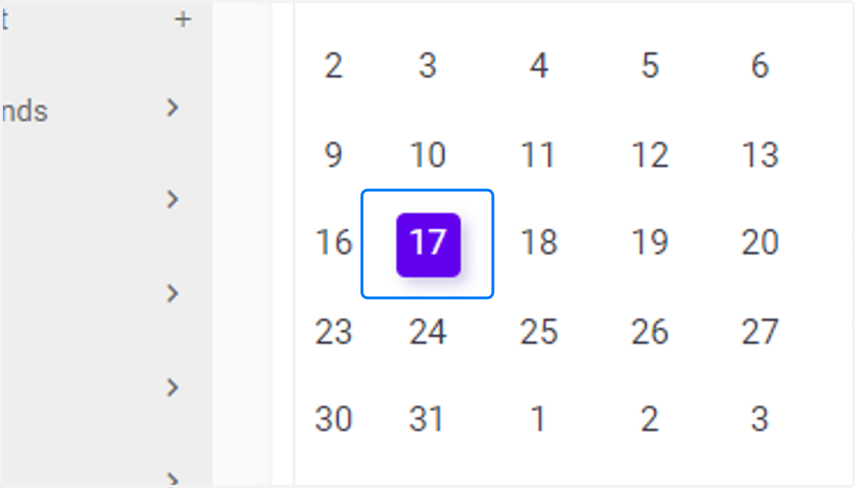 Click on 17