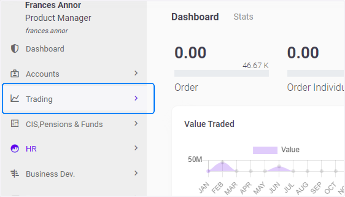 Click on Trading
