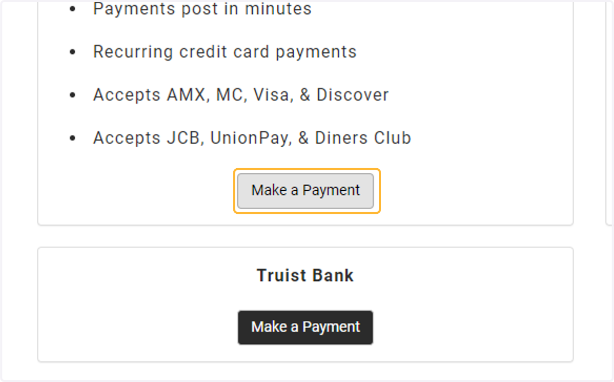 Click on Make a Payment
