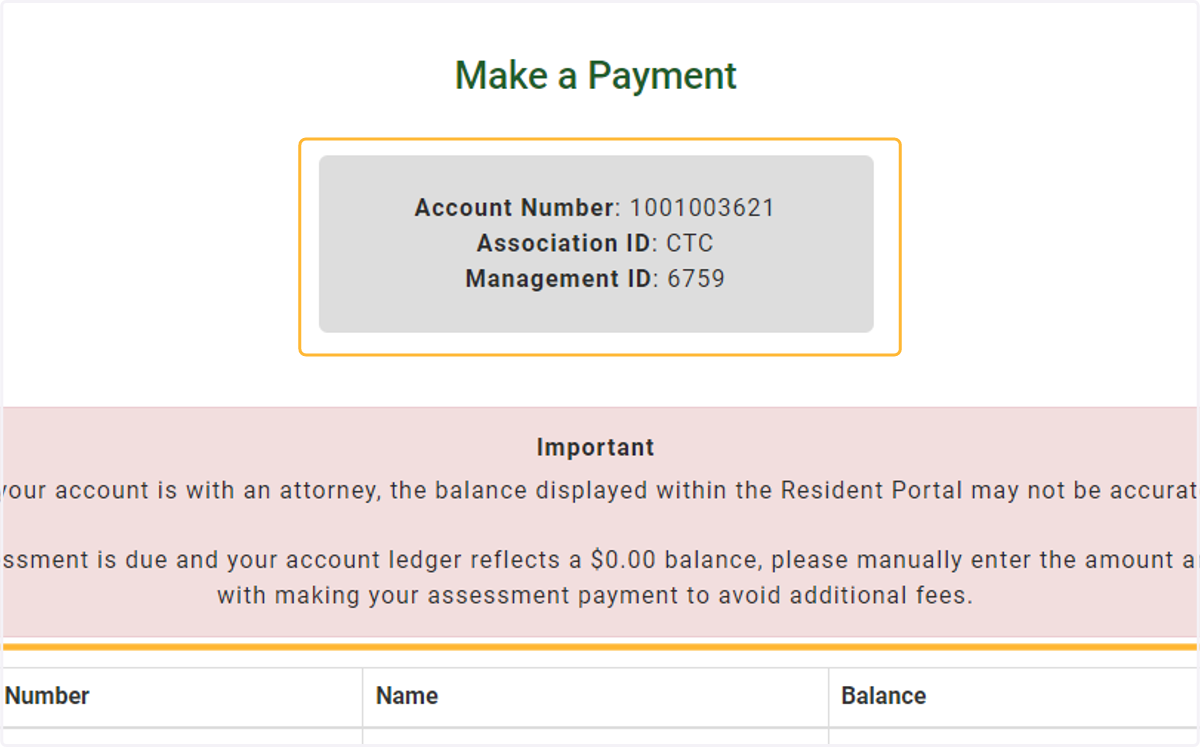 Review and verify your account details and balance