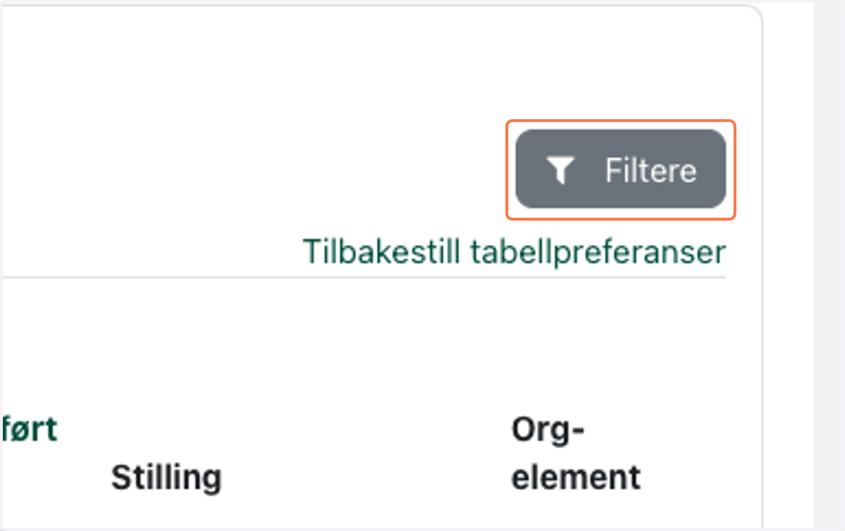 Klikk på Filtrere knappen