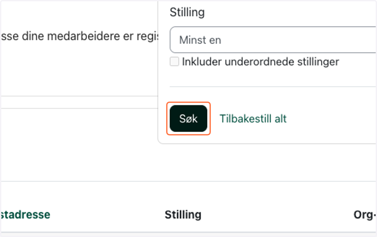 Klikk på Søk når du har valgt riktig kurs