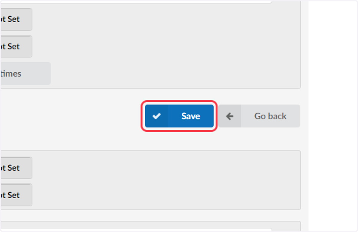 Click on Save