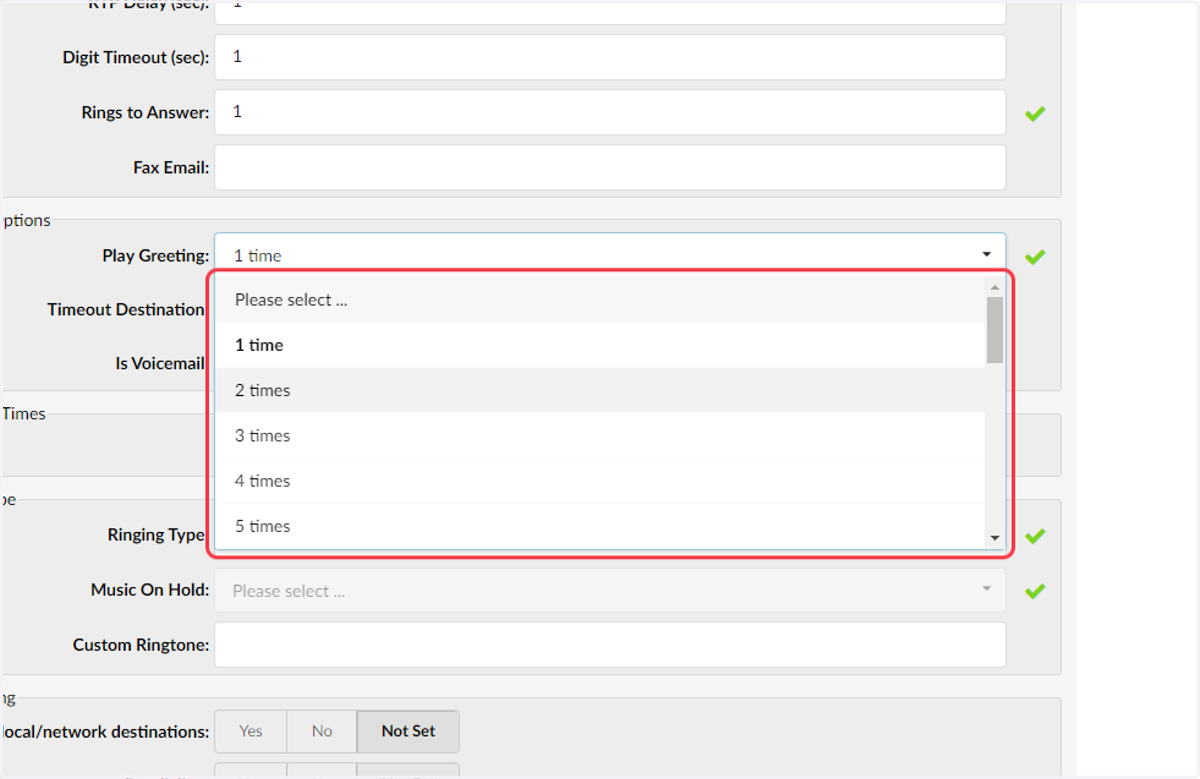 Select your time