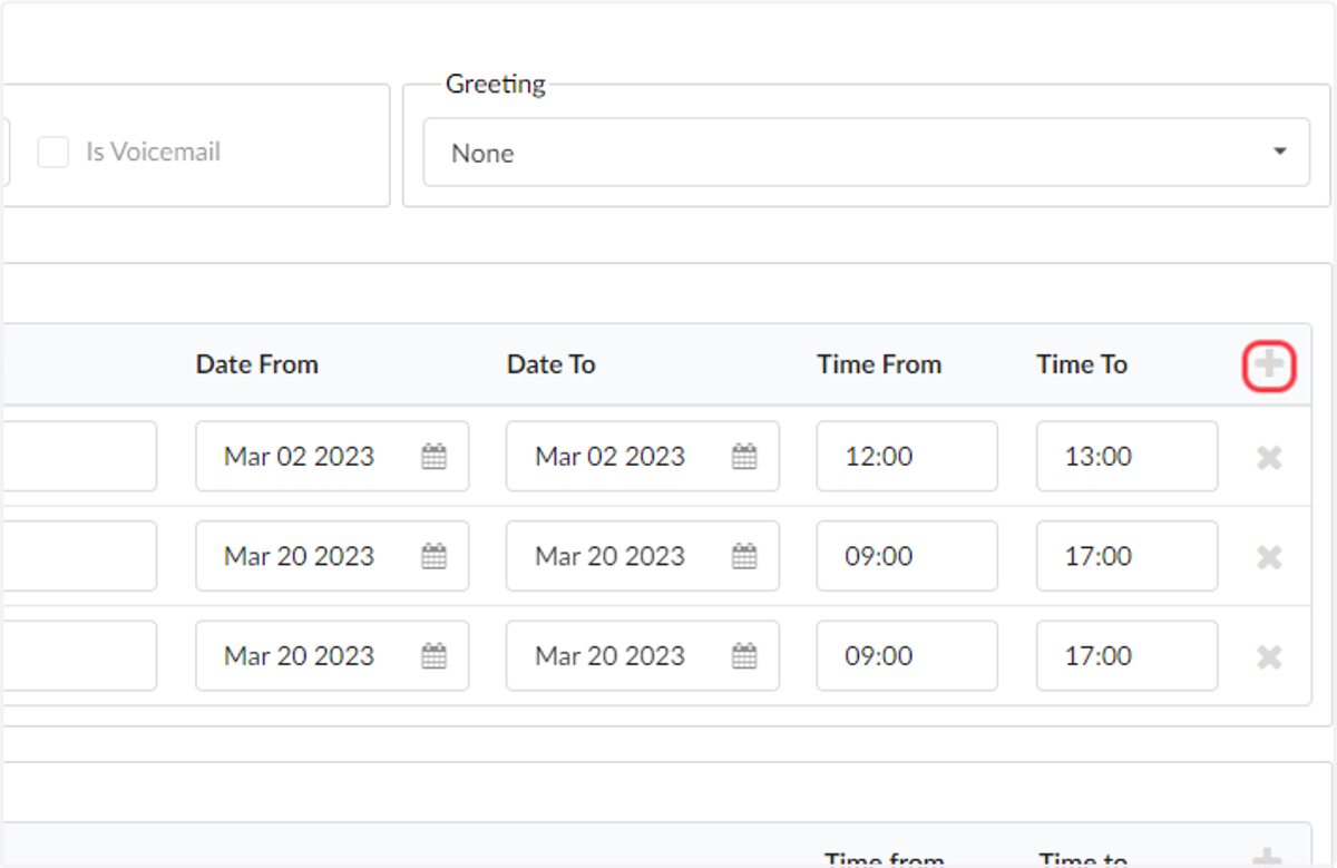 Click on Add Time Range