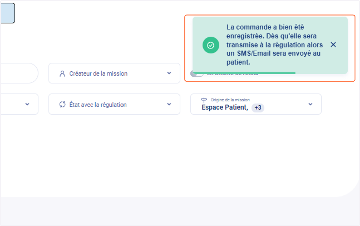 Un message de confirmation s'affiche pour confirmer votre modification
