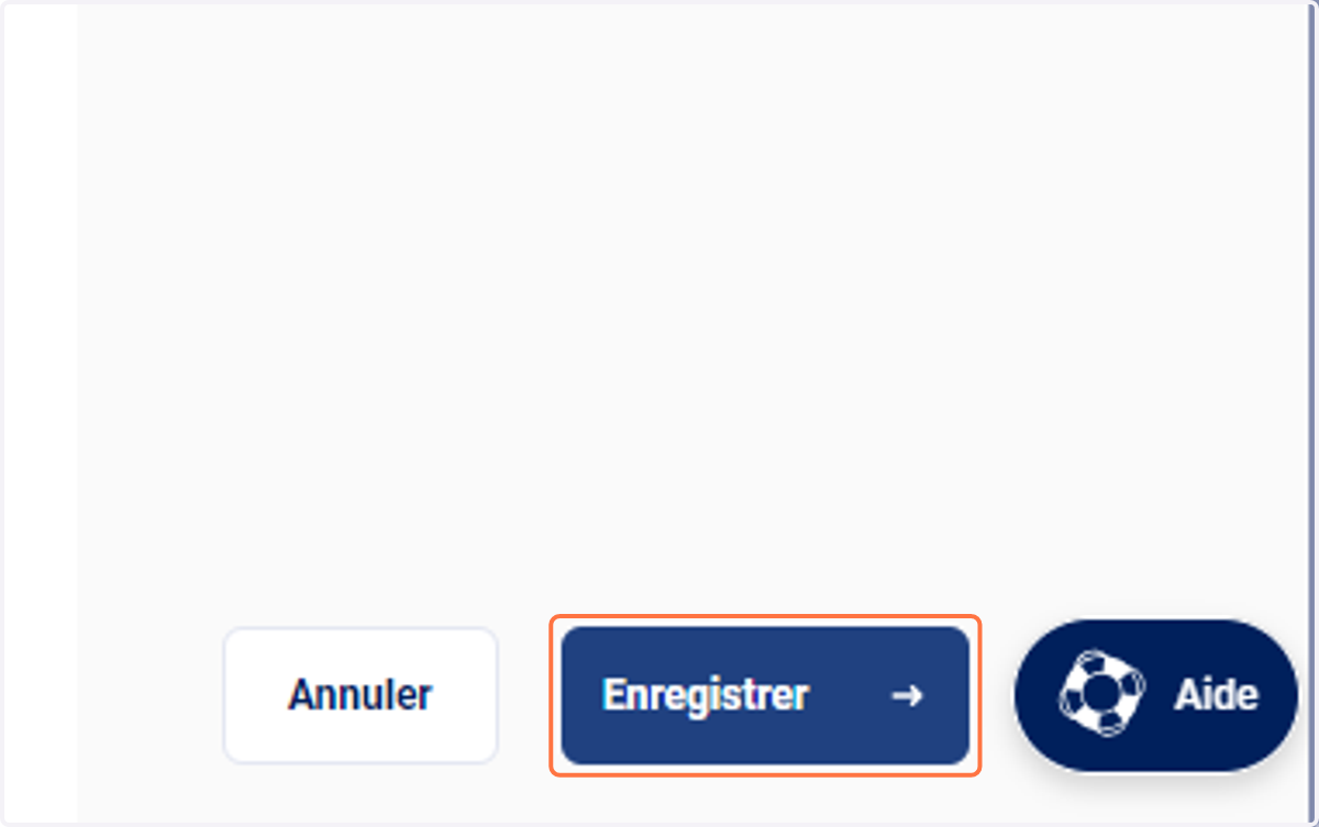 Cliquez sur "Enregistrer" pour sauvegarder le tout
