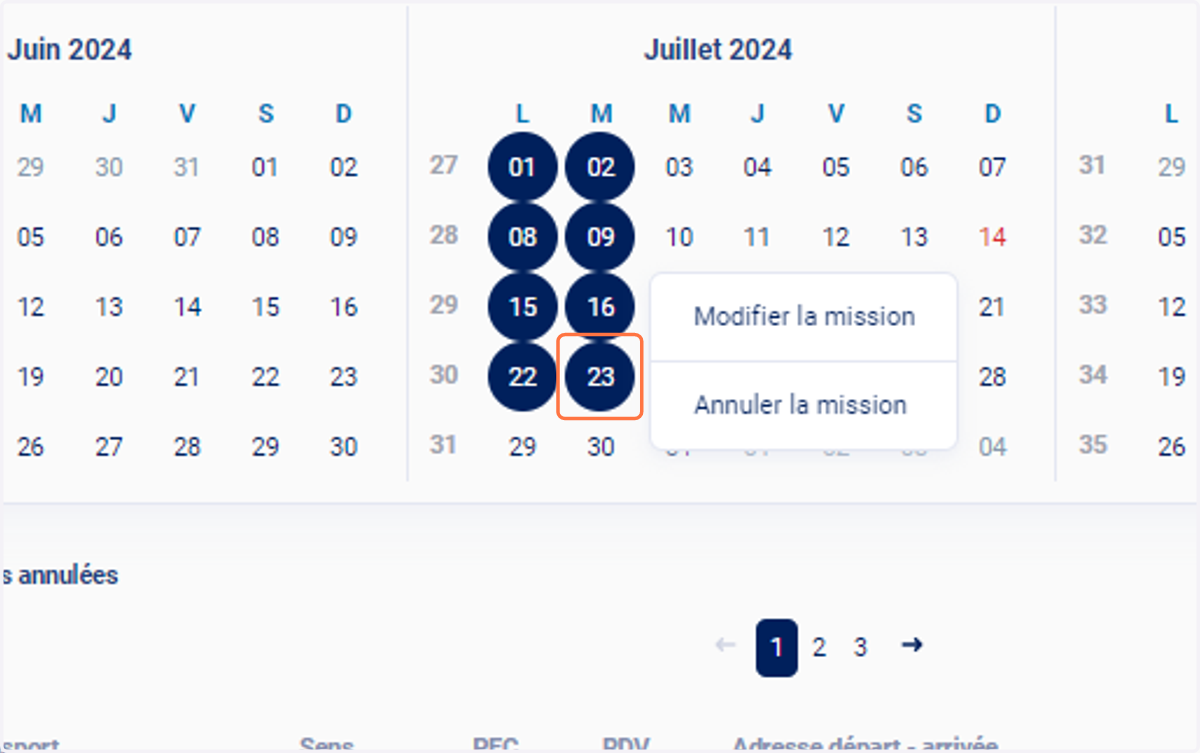 Vous pouvez toujours faire quelques ajustements sur chaque date