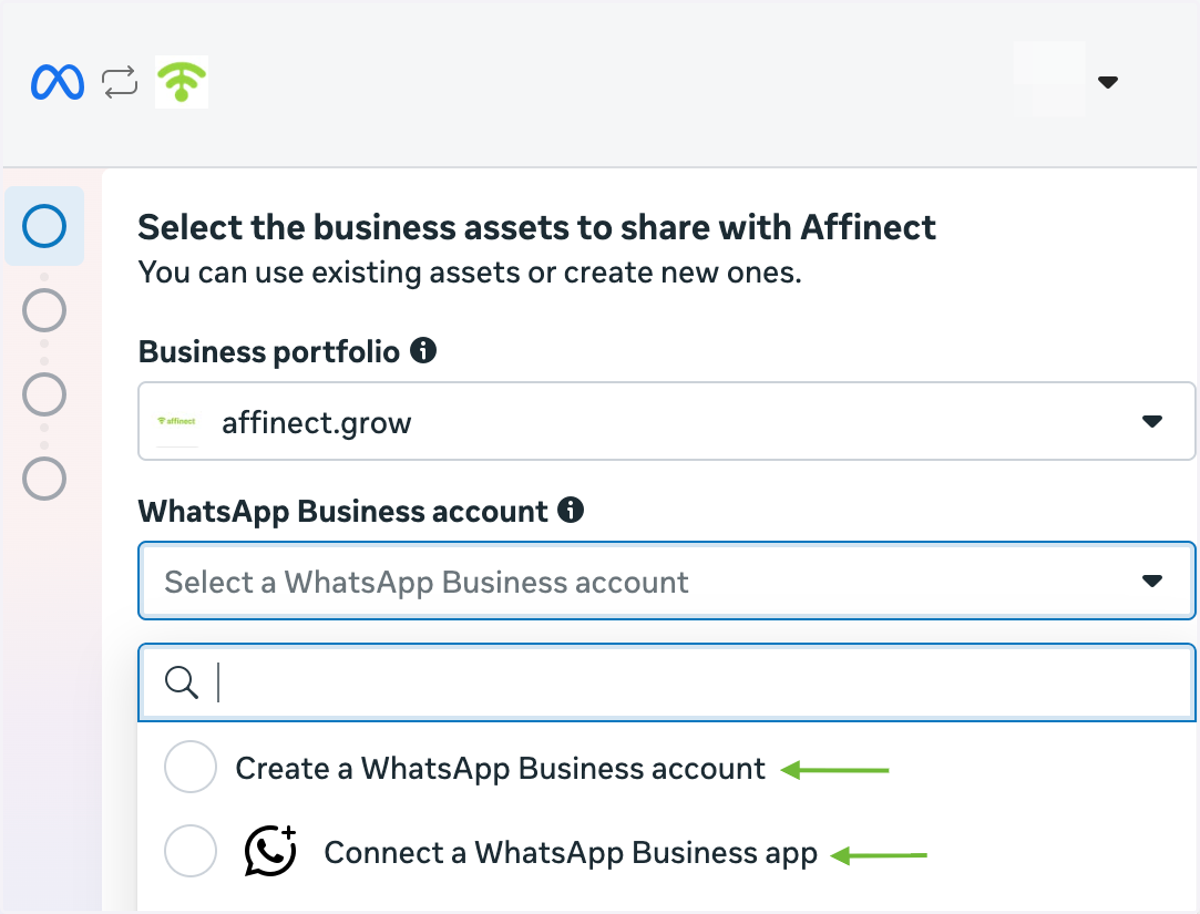 Select Your WhatsApp Business Account