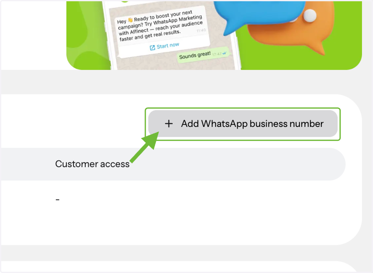 Add a WhatsApp Business Number