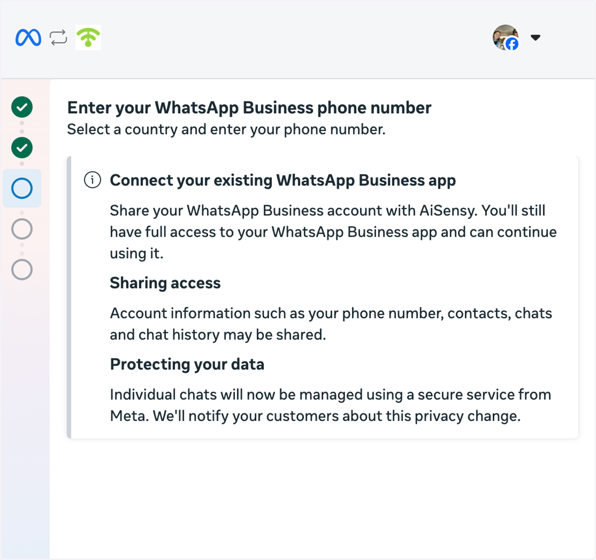 Connect Your Existing WhatsApp Business App