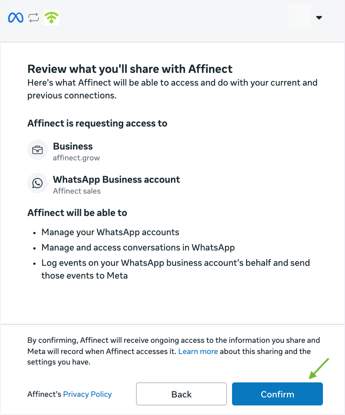 Review and Confirm Permissions