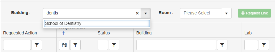 In the "Building" field, you can type the name of the building location you want to add. Alternatively, you can use the down arrow to browse a list of buildings in our database.