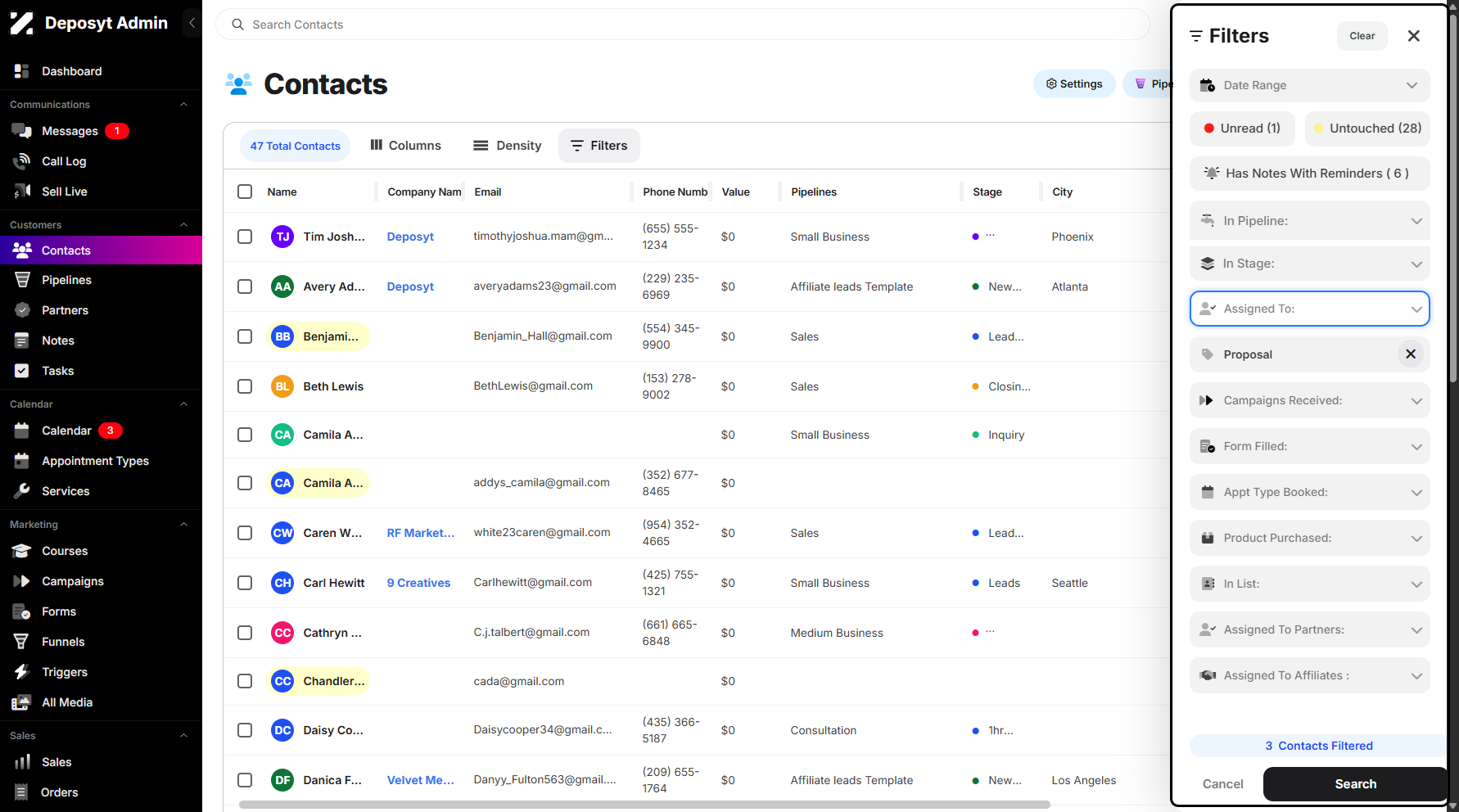 Step 5: Select a filter, such as Apply Tags. The total number of contacts matching the selected filter will be displayed below the filter options.