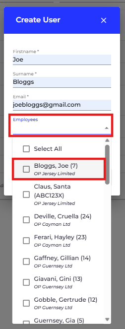If the user would like to view their payslips with this email address, please link the user to their employee record.