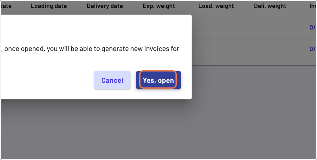 And confirm your action by clicking on "Yes, open"