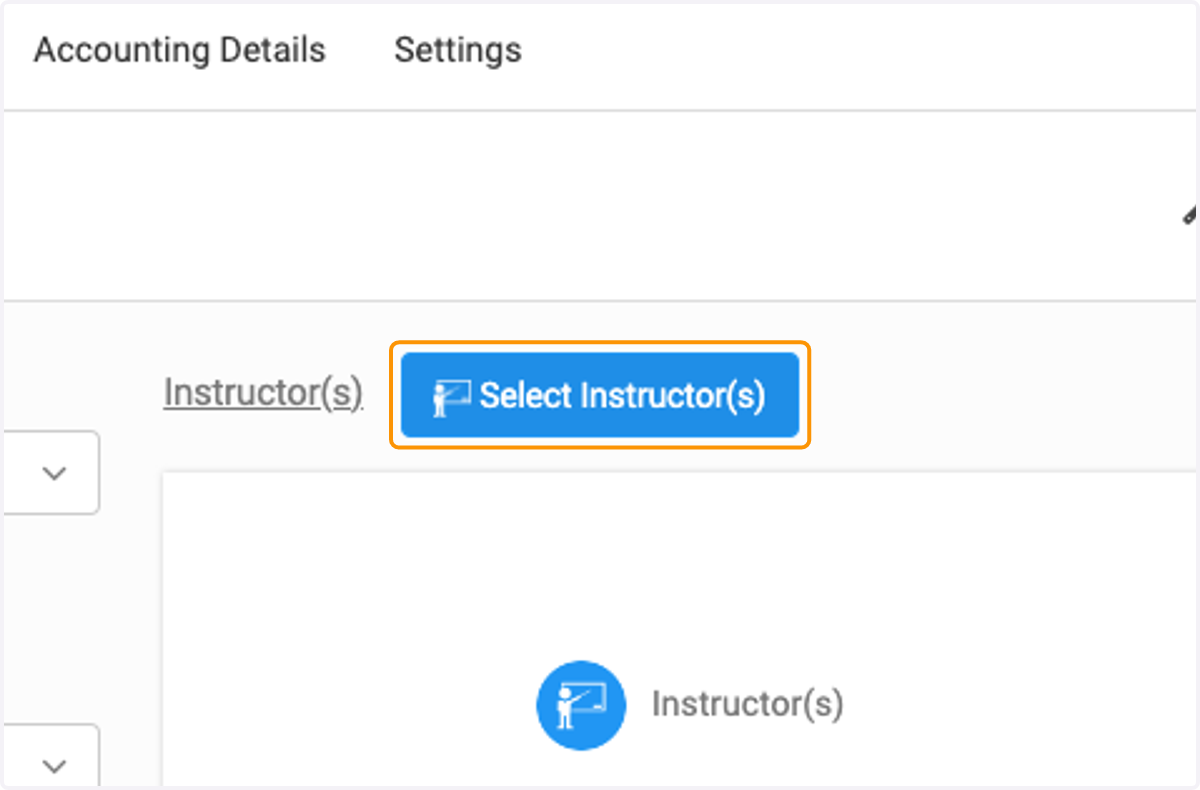 Click on Select Instructor(s)
