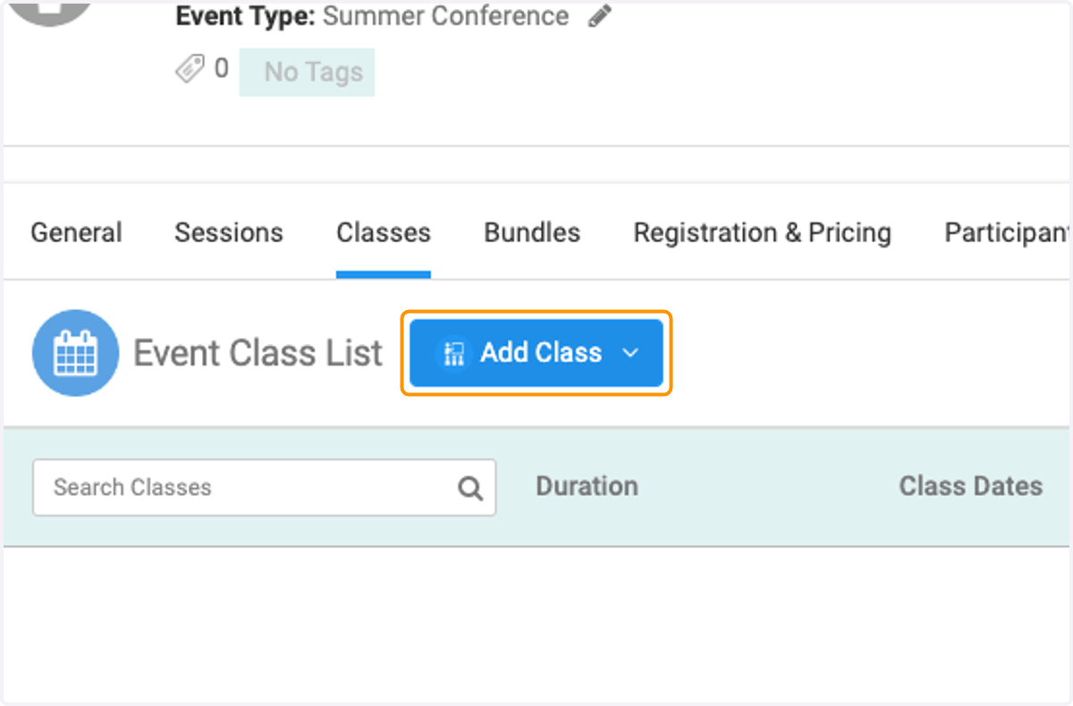 Click on Add Class