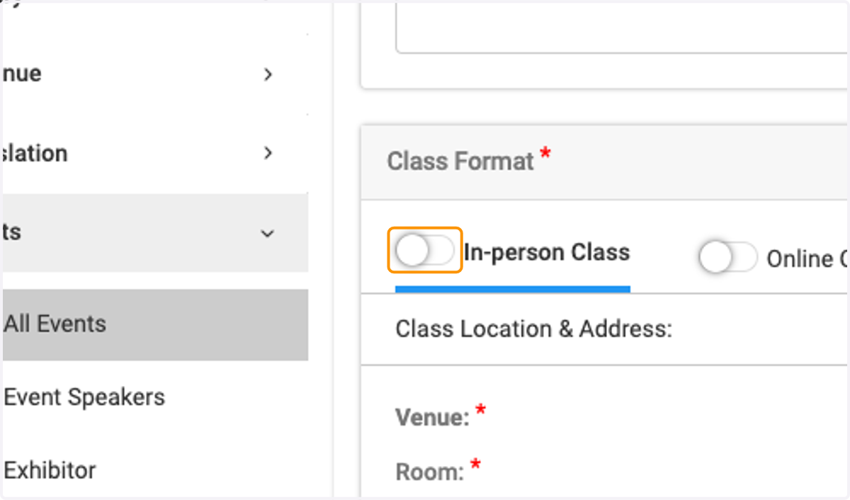 Select class type