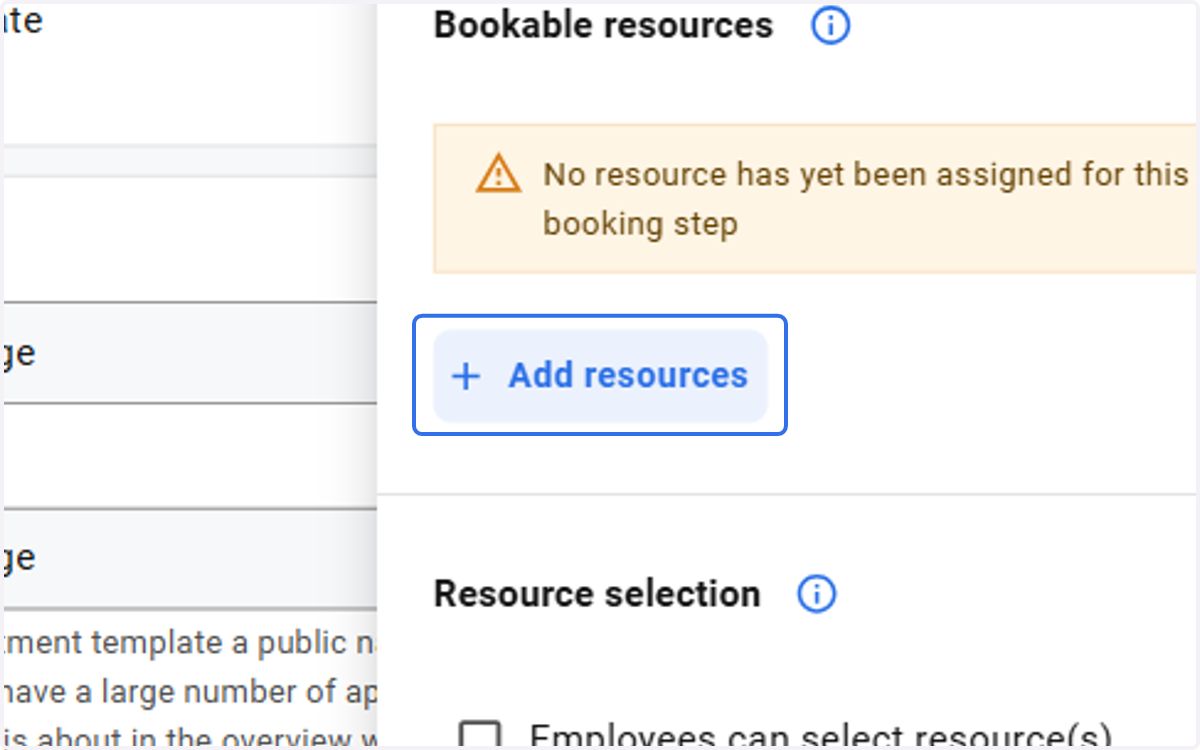 Click on Add resources