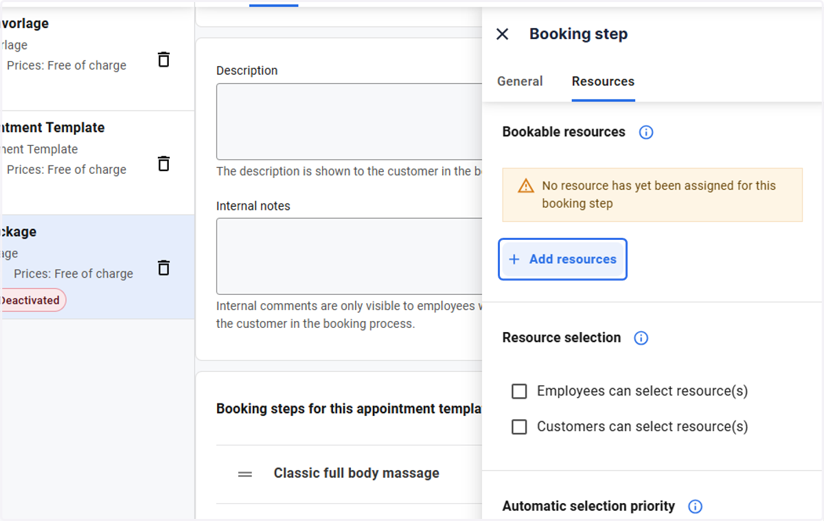 Click on Add resources