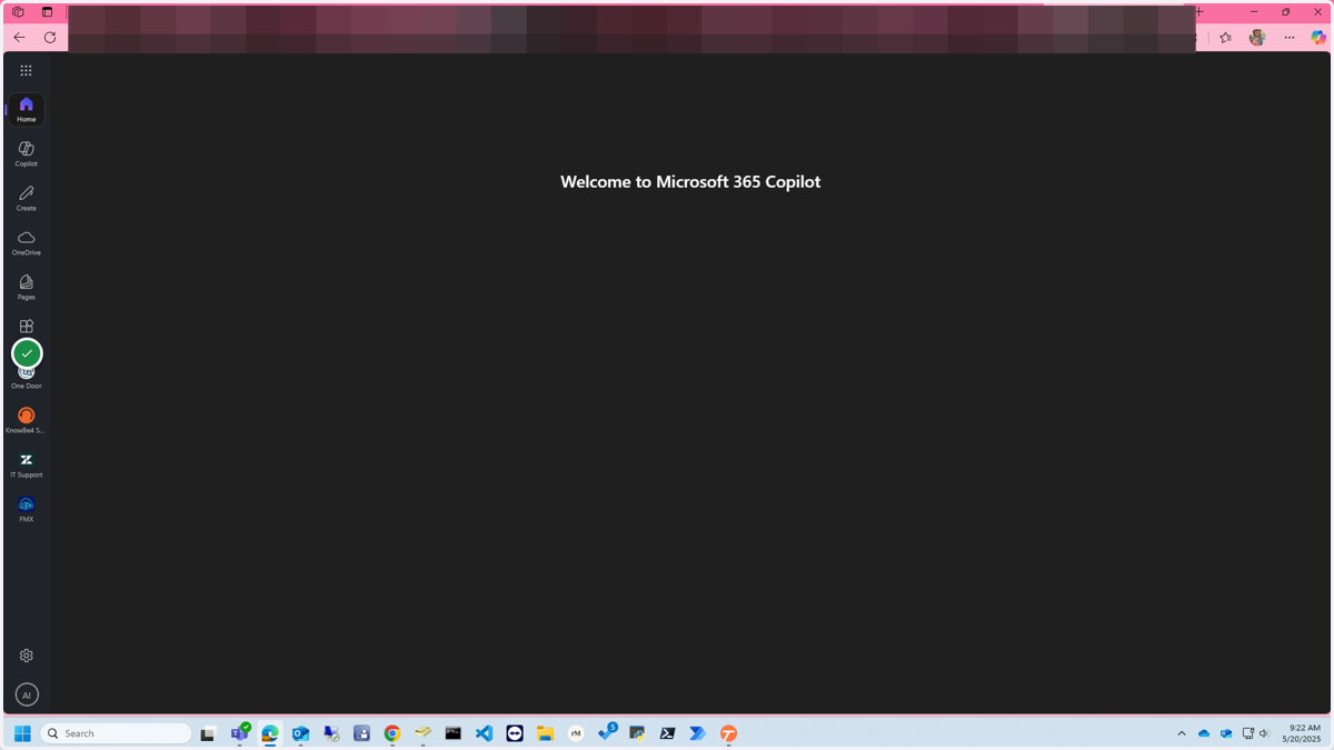 In your Edge address bar, go to www.office.com. You will be brought to the page displayed.