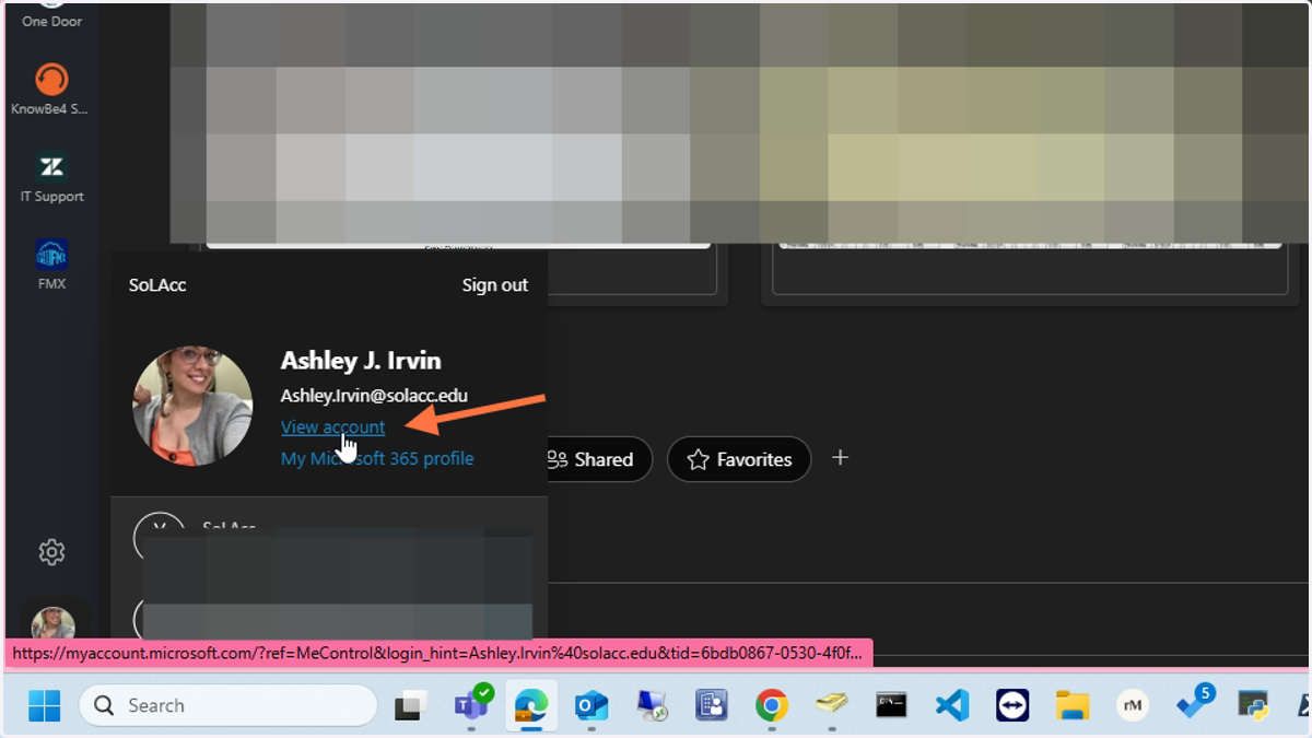 Click View Account