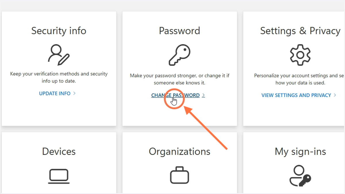 Click Change Password