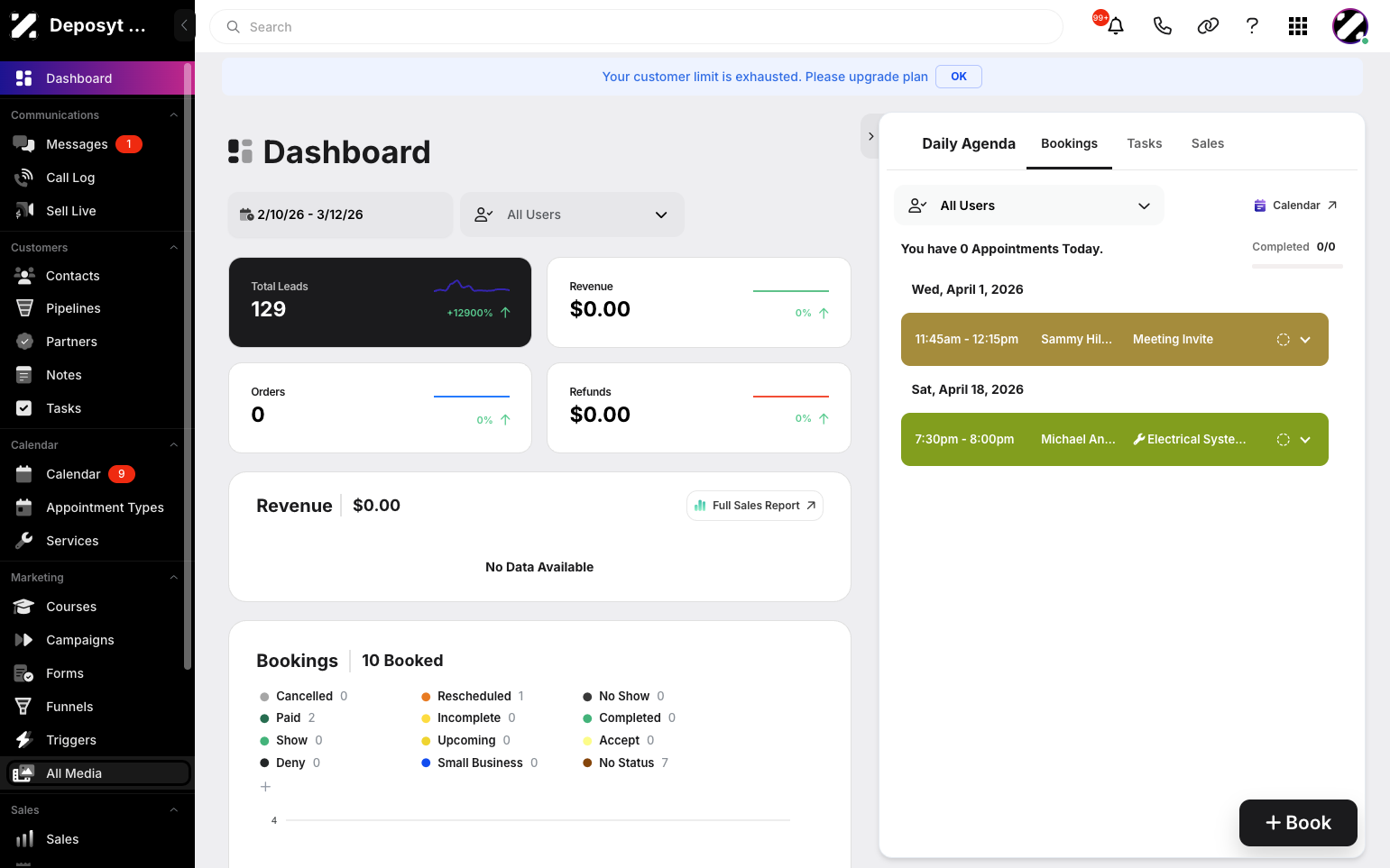 Step 1: On your Dashboard, navigate to the All Media tab under the Marketing section.