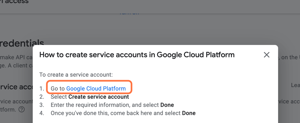Click on 'Google Cloud Platform' Click on 'Google Cloud Platform'