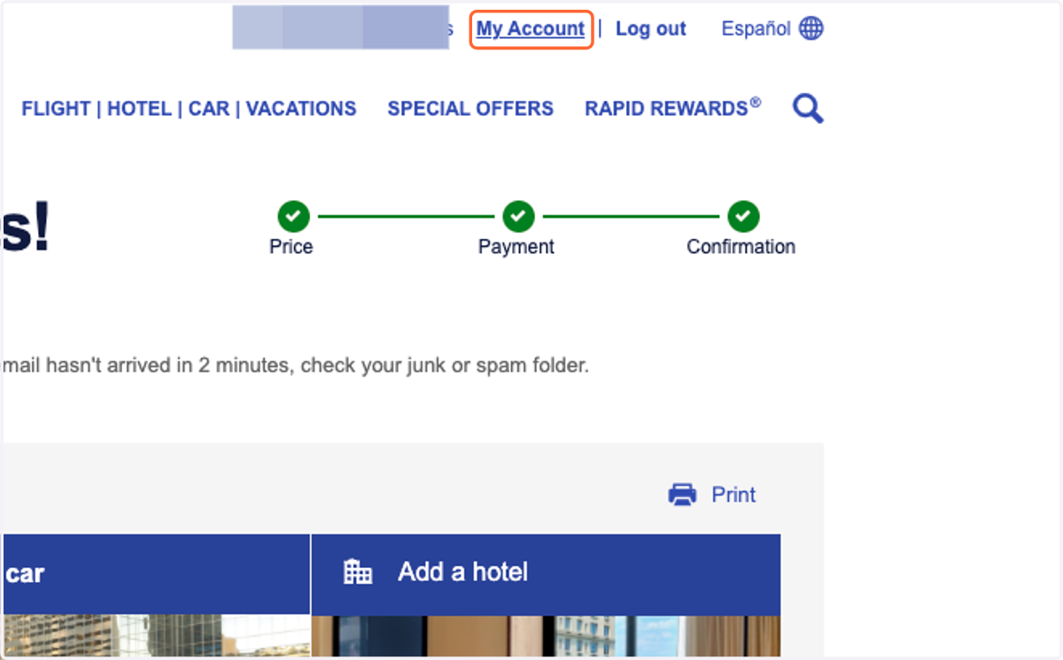 If you navigate back to your account...