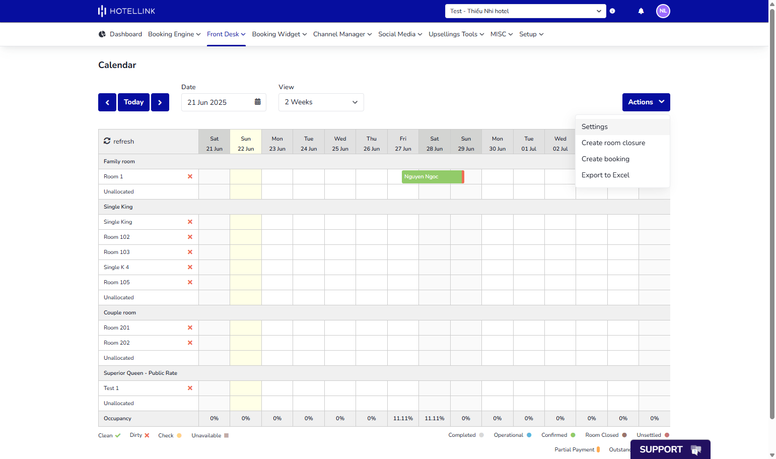 Select 'Settings' option