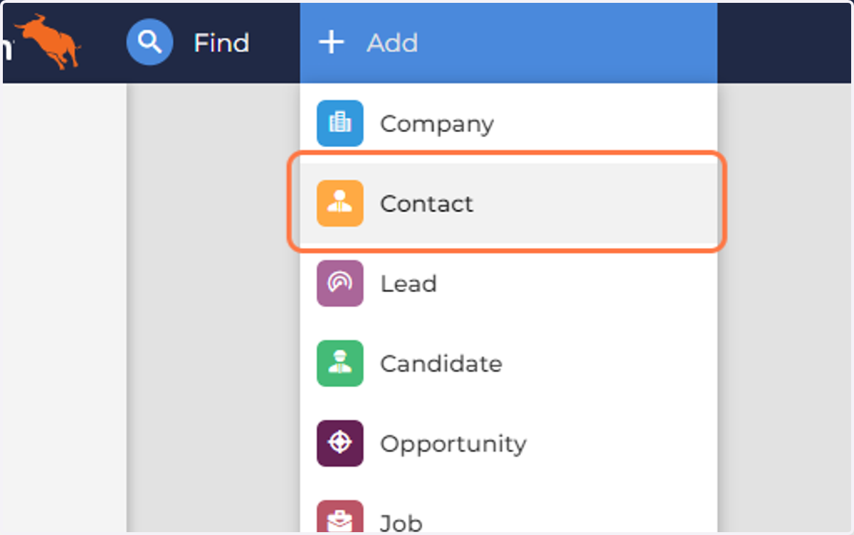 Click on Contact