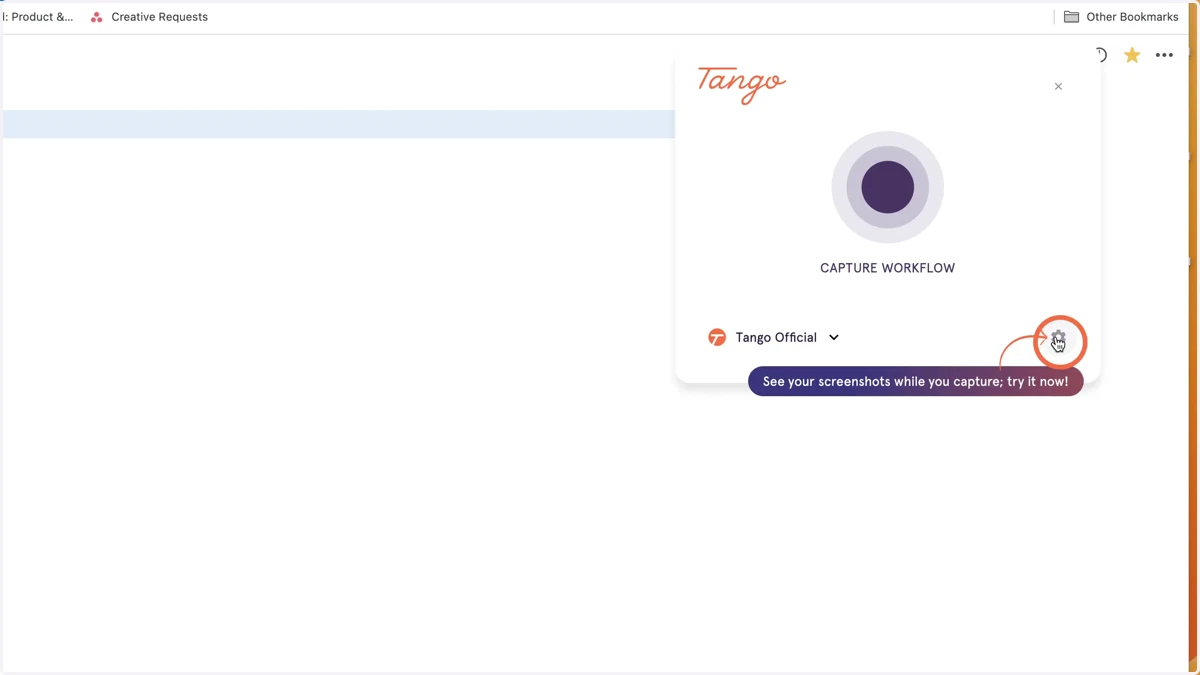 Click the settings icon on the bottom right of the extension drop-down menu