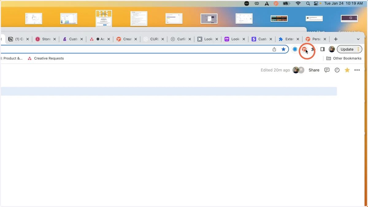 Click the Tango extension