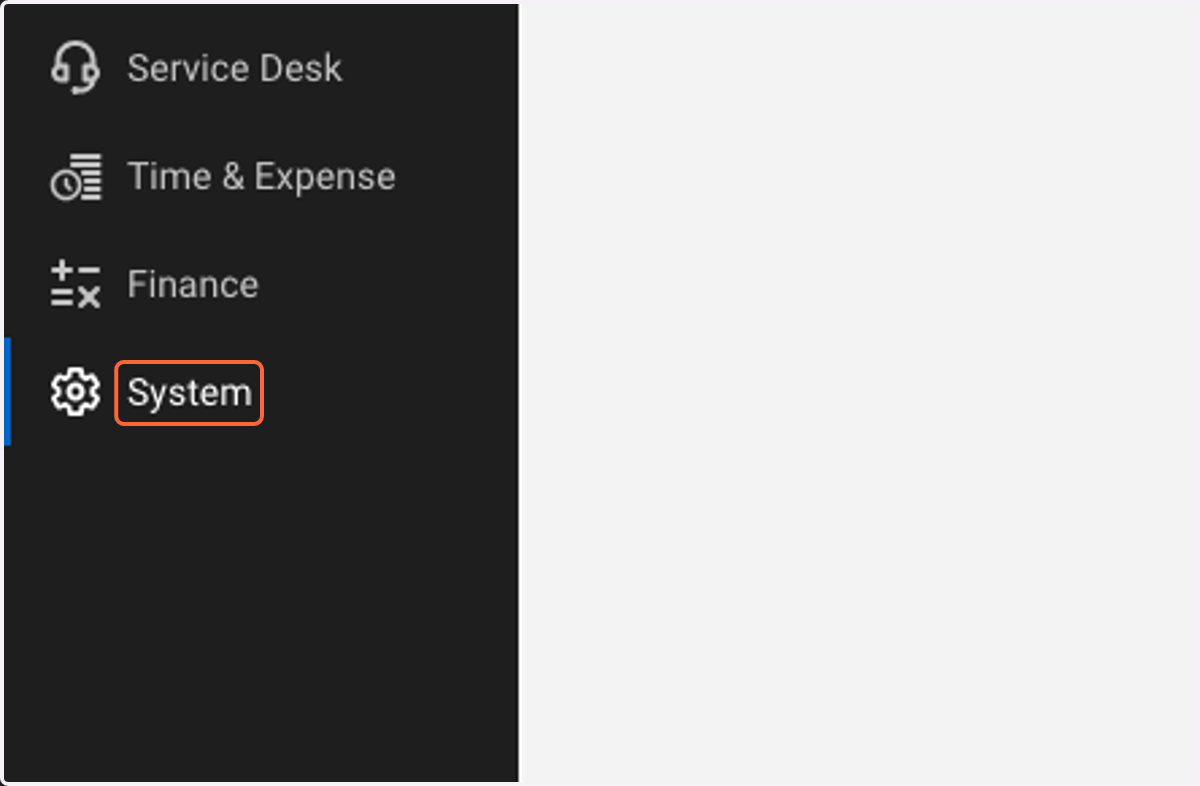 Click on System