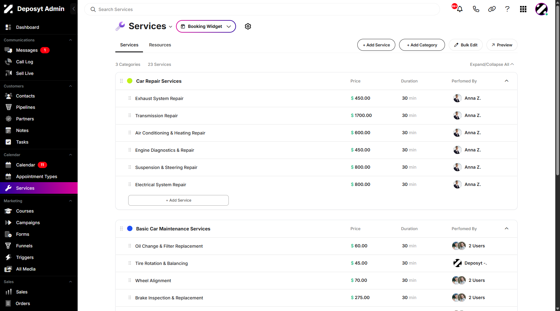 Step 2: You will then be navigated to the Services.