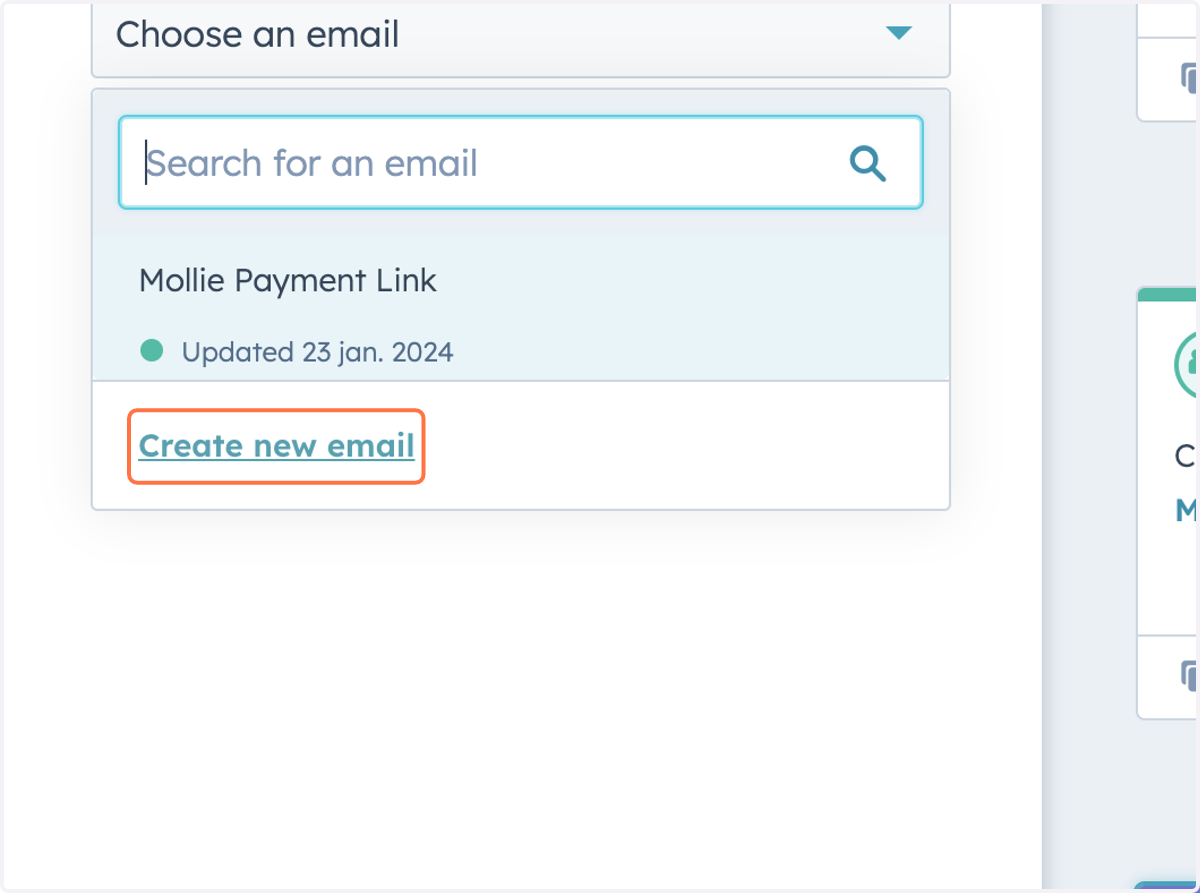 Click on Create new email