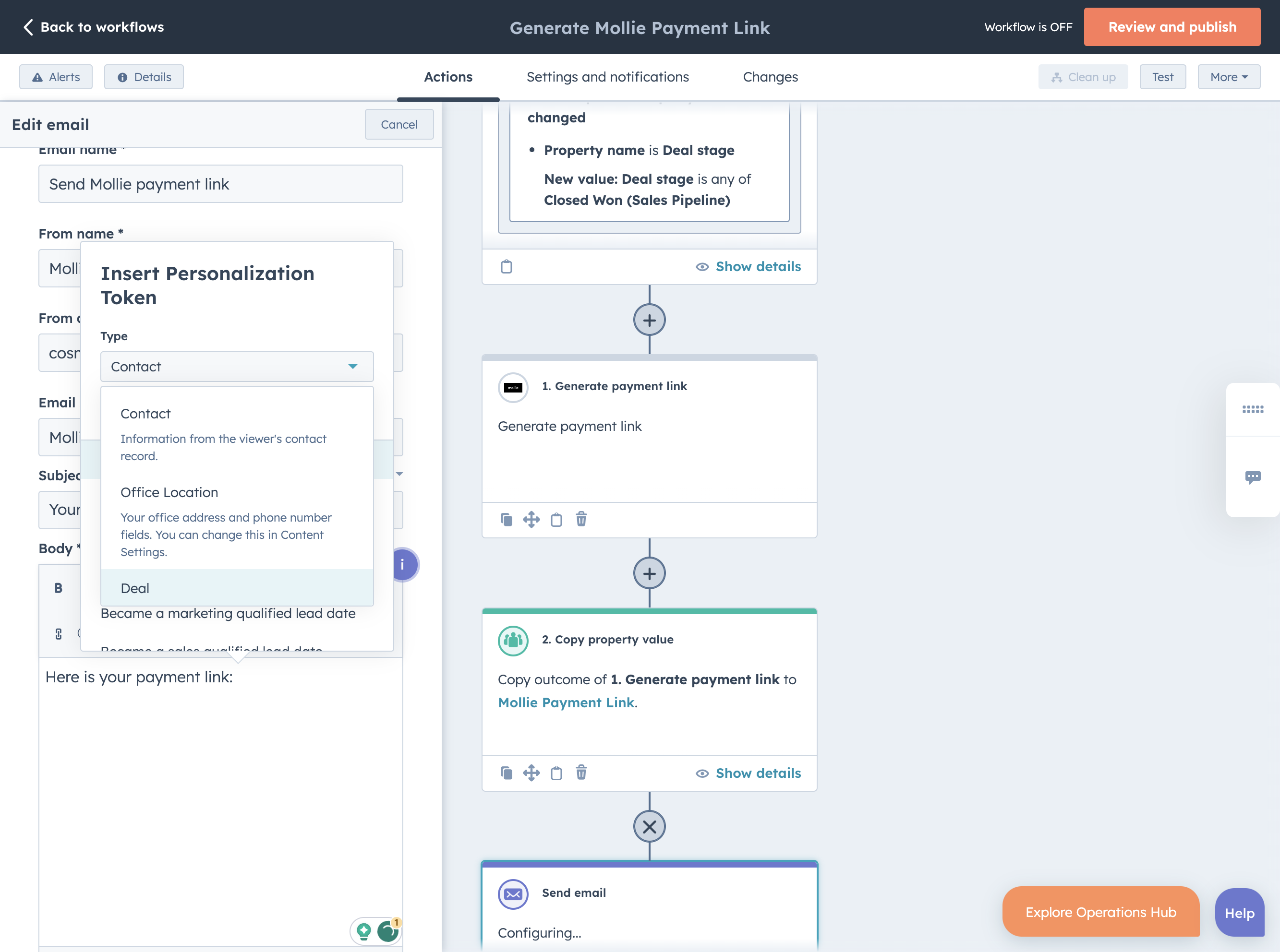 Look for Deal type tokens