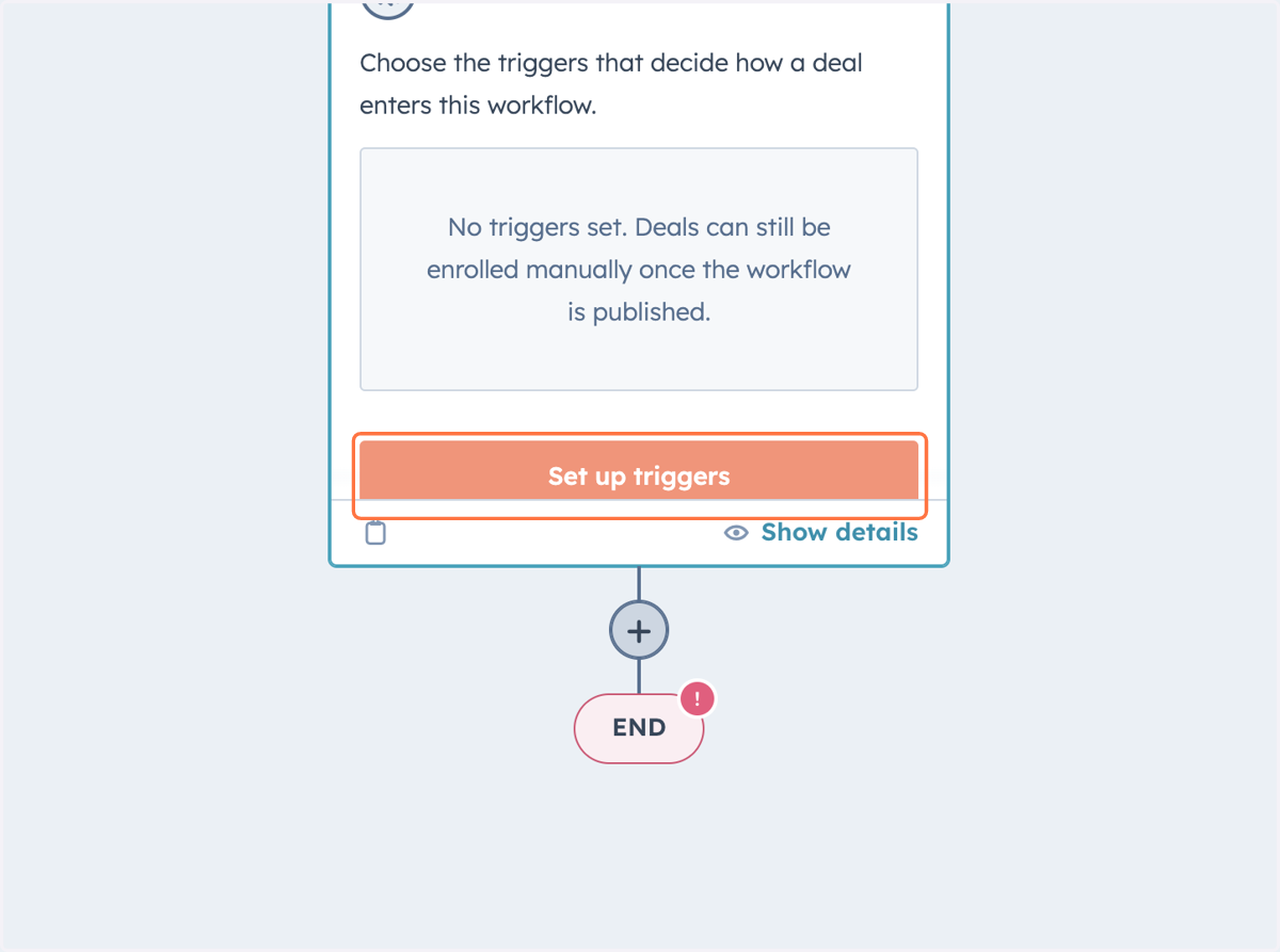 Click on Set up triggers