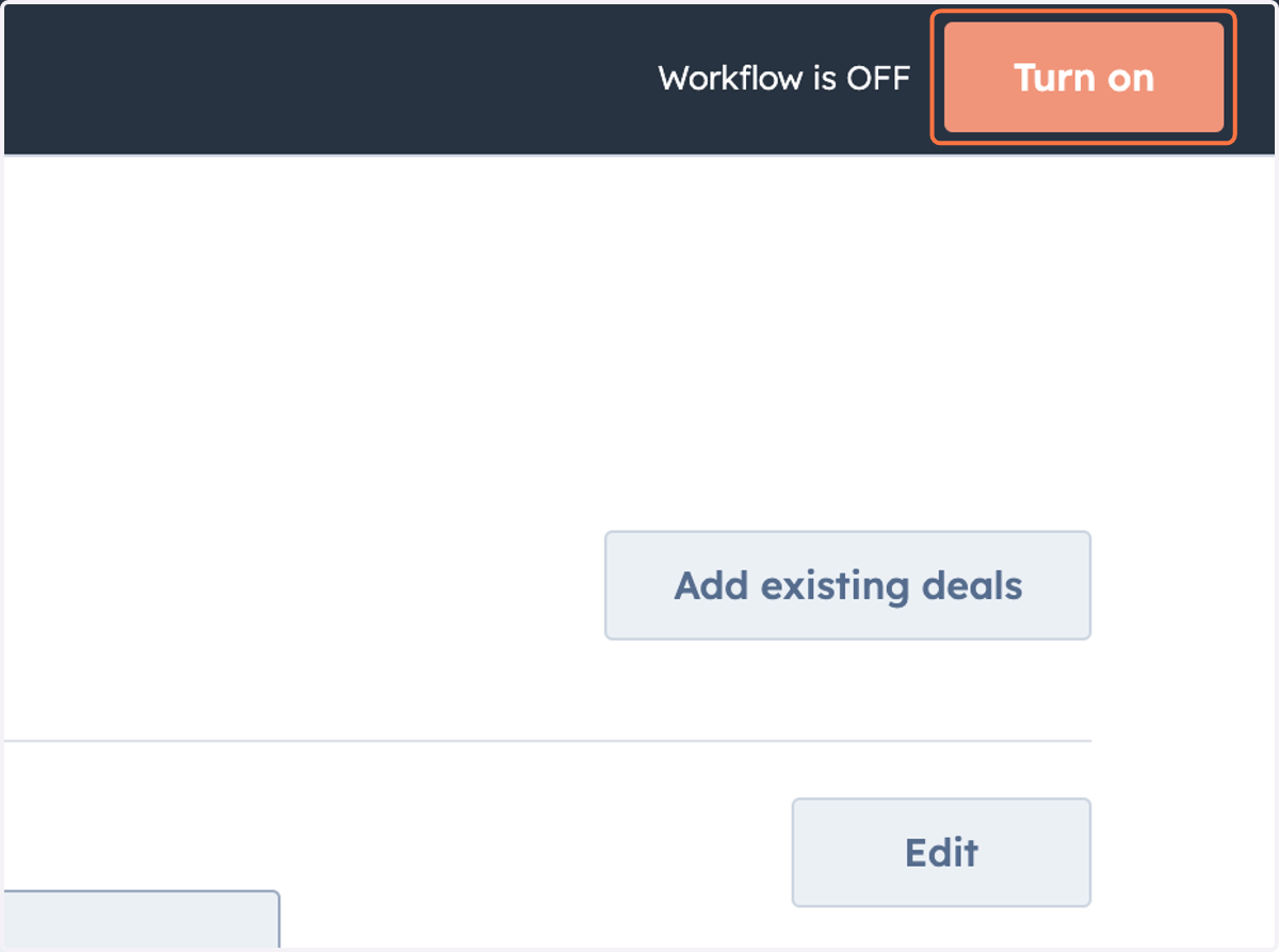 Click on Turn on