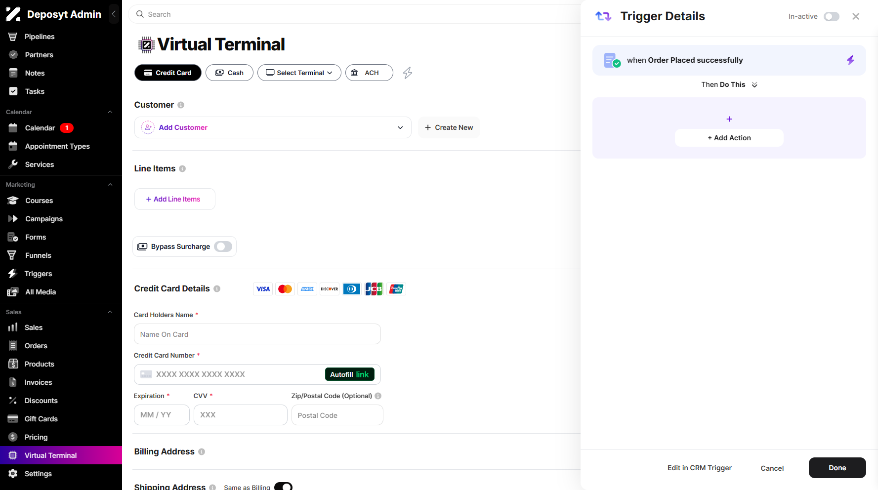 Step 4: A pop-up window will appear where you can manage your trigger details.